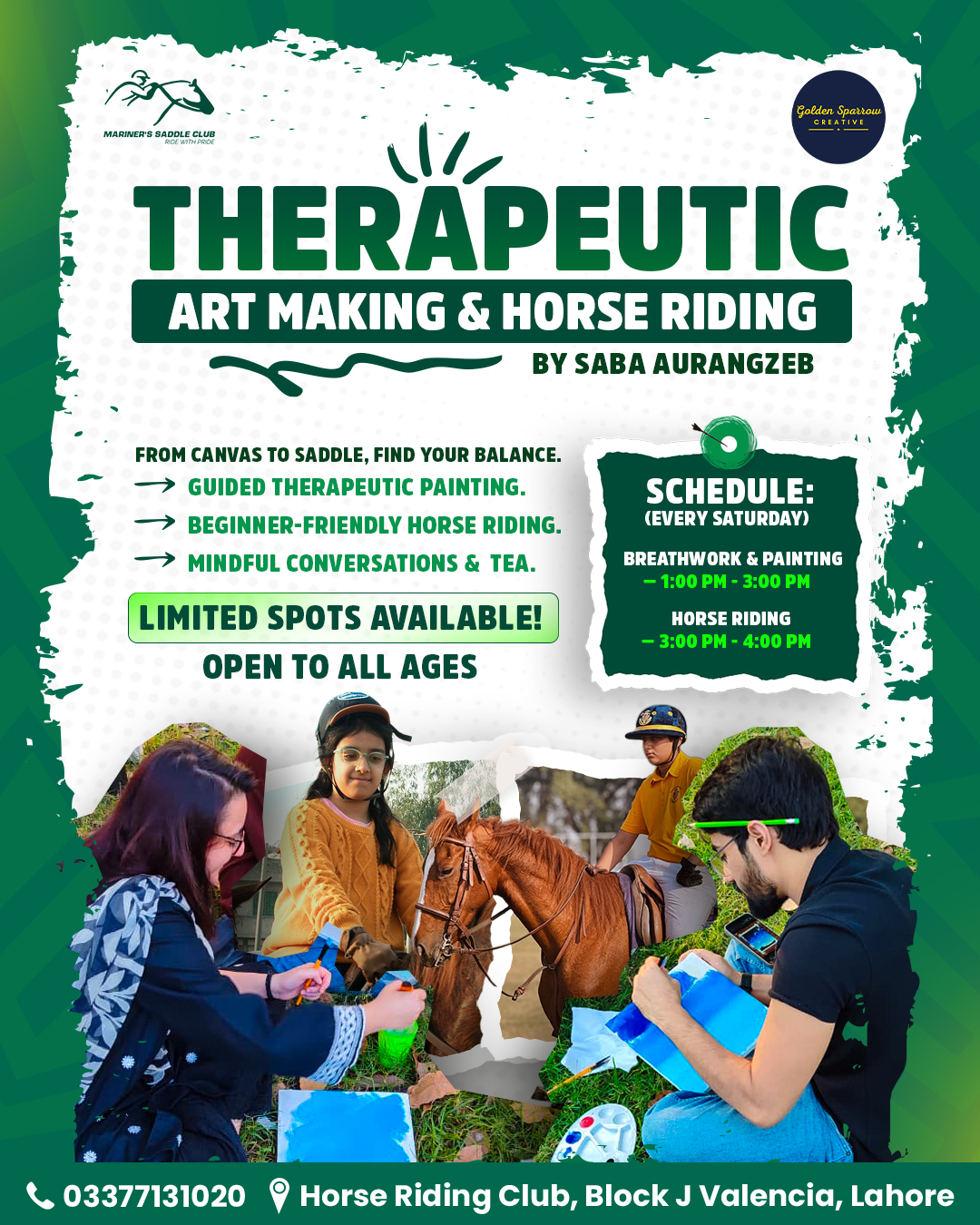 Therapeutic Art Making & Horse Riding Poster